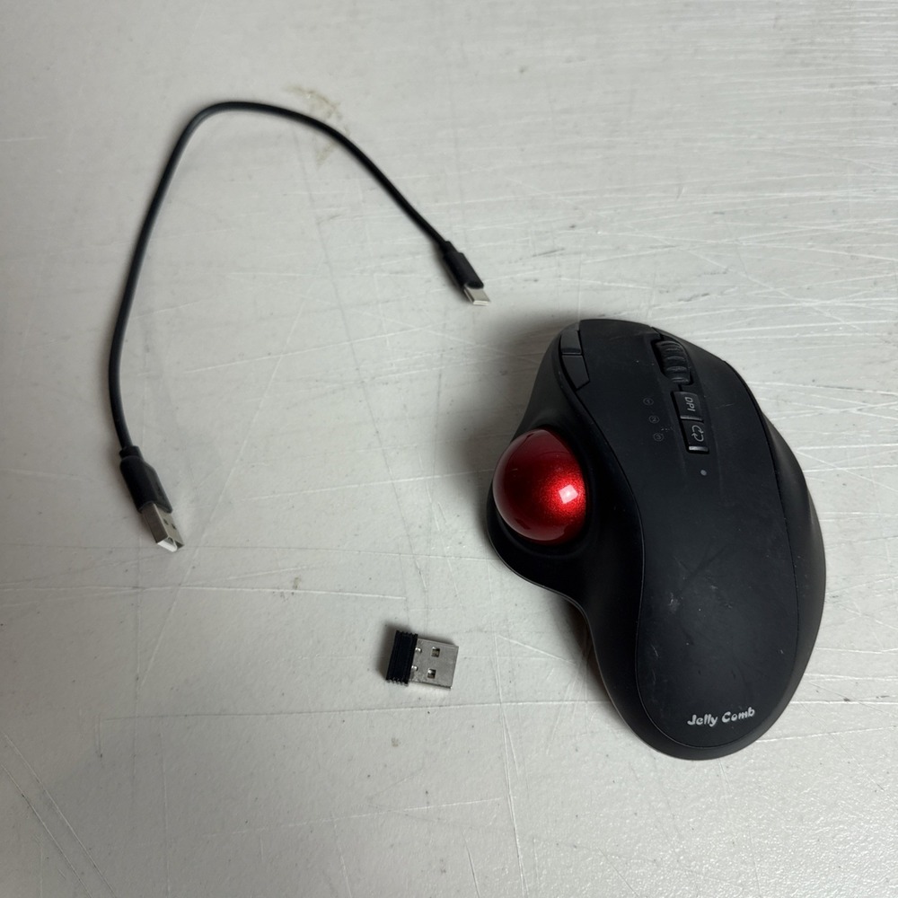 Jelly Comb MT50 Wireless Trackball Mouse Rechargeable Ergonomic Office Home Game